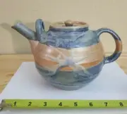 Edinbane Pottery Blue Waves Salt Glaze Teapot
