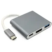 在飛比找PChome24h購物優惠-Type-C 轉HDMI & USB3.0 高清轉接集線器(