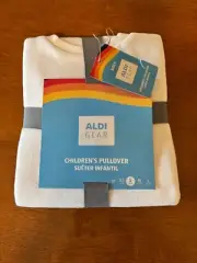 Aldi Gear 2025 Children’s white Pullover Sweatshirt Size 6-7 Small New