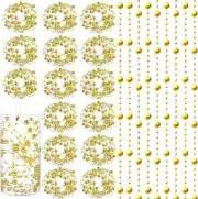 36 Pcs Gold Pearl String for Floating Candle, Artificial Pearls Beads String