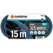 Gardena Textile Liano Xtreme 15m Watering Hose Lawn/Garden Plant Watering Set