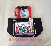 **Brand New/Ultra Rare** NWT Keith Haring Insulated Drawstring Top Tote Bag