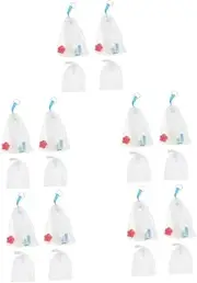 Minkissy 5sets Cleansing Foaming Cup Loofah Sack Saver Bag Mesh Bag for Bar Soap 4pcs*5