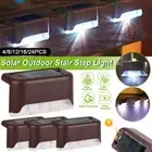 Solar Led Deck Step Lights Waterproof for Outdoor Stairs Fence Yard Patio Decor