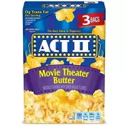 Movie Theater Butter Microwave Popcorn 3 ct 2.75 oz Bags