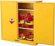 Safety Cabinet, 110 Litre - 2 Hand-Operated Doors, 112 x 109 x 46 cm,Adjustable Shelves, Perfect for Chemical Storage