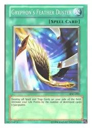 A369 YUGIOH SPELL CARD GRYPHON'S FEATHER DUSTER IOC-091