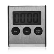 Stainless Steel Digital Kitchen Timer Strong Magnet Large Display for Home Cook
