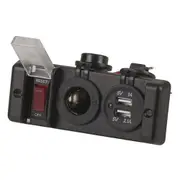 [TechBrands] USB and 12V Cigarette Lighter Power Socket with Switch