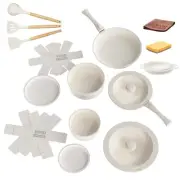 Pots and Pans Set Non Stick, 22Pcs Ceramic Cookware Set with Detachable Handl...