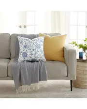 Home Collection Pack of 2 Jacobean Slub Throw Pillows