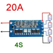 4S 20A BMS Protection PCB Board for 4 packs 18650 Li-ion lithium Battery Cell
