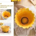 Sunflower-Shaped Ceramic Bowl Ceramic Cookware Bowl Creative Sunflower Bowl