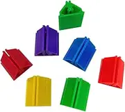 24 Pcs Plastic Game Card Stands Small Wedding Table Place Cards Holder Paper Board Markers Bases Mini Picture Display Stands for Party Favor Multicolor