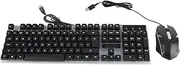 USB Keyboard and Mouse Combo, Wired Full Size Office Keyboard and Precision Optical Mouse for Desktop, Laptop, and Notebook (Black)