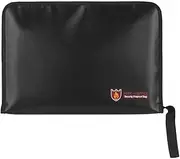 [Generic] Fireproof Safe Document Bags A4 Size Expandable File Folder Zippers 12 Pockets Accordian File Organizer for Cash Passport P S Jewelry Legal Document Files Office Supplies Black A4 Size Black A4 Size