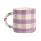 Sass & Belle Gingham Mug Lilac