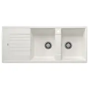 BLANCO White Silgranit ZIA 8S Double Right-Hand Bowl 528032