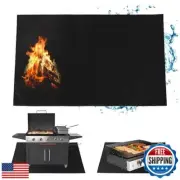WSSJHYY Under Grill Mats for Outdoor Grill,48X30 Inch Double Sided Fireproof