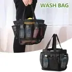 Portable Mesh Shower Caddy Tote Beach Bag Travel Storage Wash Bag Swimming