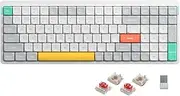 Nuphy Air96 V2 Mechanical Keyboard QMK/VIA, 96% Low Profile Wireless Keyboard, Bluetooth 5.1, 2.4GHz and Wired Connection, Compatible with Windows and Mac OS - Ionic White Red