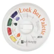 Jack Richeson Lock Box Palette System with Cover and 40 Paper Liners, White