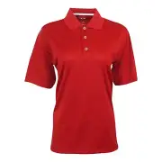 Adidas Women's Climalite Solid Red Polo Shirt