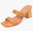 Journee Womens Nolla Tru Comfort Foam Open Square Toe Block Heel Sandals Size 11