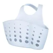 8 Pcs Adjustable Button Type Sink Storage Hanging Drain Basket for Kitchen Sponge Gray-blue