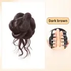 New Synthetic Hair Bun Chignon Messy Bun Claw Clip Hair Piece Fluffy Curly W _as