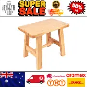 Waterproof Wooden Shower Stool – Durable Small Bath Chair (33x19.5x27cm)