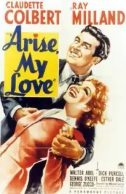 Arise poster MY LOVE Ray Milland Claudette Colbert 1940 Old Movie Photo