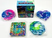 Lot of 4 Pop-it Pads Fidget Push Pop Popper Sensory Toys Just Play Multicolor C3