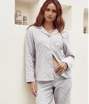 Ladies Gingerlilly PJS Long Loungewear Cotton Grey Leigh
