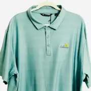 Travis Mathew NWT XXL Galloway National GC Polo Embroidered Logo Teal Green