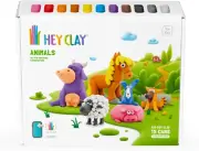 TOMY E73359 Hey Animals Set-Colourful Modeling Kids-Air Dry Clay Kit 15 Cans ...