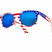 Kids USA Flag Mirror Sunglasses - 100% UVA and UVB protection - Age 4 to 12