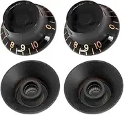 Electric Guitar Tone Volume Control Knobs for Epi/Lp Electric Guitar 4Pcs Black Black
