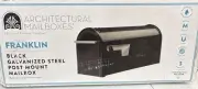 Architectural Mailboxes Franklin Black Galvanized Steel Post Mount Mailbox