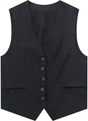[Generic] Warm Jackets Women Linen Blend Vest Jacket plus Size Sweater Coats for Women 3x
