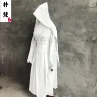 在飛比找蝦皮購物優惠-孝衣喪服女孝衣孝帽套裝偏襟孝服殯葬白孝衫喪服純白色喪葬衣服♣