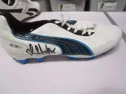 Hawthorn : Luke Hodge signed Puma Football Boot (White puma with blue) Right