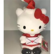 Hello Kitty plush w/ Santa hat Christmas stuffed animal gift Sanrio