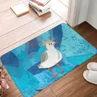 Seagull Bath Mat Three Gulls Doormat Flannel Carpet Balcony Rug Home Decoration