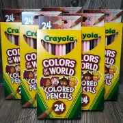 *6-Pack Lot* CRAYOLA Colors of the World Colored Pencils Multicultural Diversity