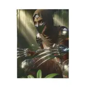 Velveteen Plush Blanket Chrome Clawed Jungle Huntress Artwork