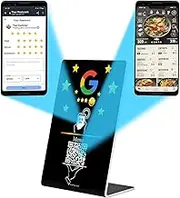 NFC Table Stand for Restaurant, Hybrid, 2 in 1, QR Code Menu + NFC Google Note | Compatible with iPhone & Android | for Restaurants, Bars, Cafes, Fast Foods, Pizzerias (100 x 145 cm)