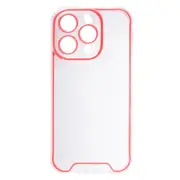 For iPhone 15 Pro Clear Case Luminous Noctilucent Frame TPU Case Shockproof Phone Cover