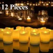 Set of 12 Realistic Flameless Flickering Bright LED Tealights Candles Party AU