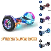10" 75cm Electric Hoverboard Bluetooth Speaker LED Light Self Balancing Scooter